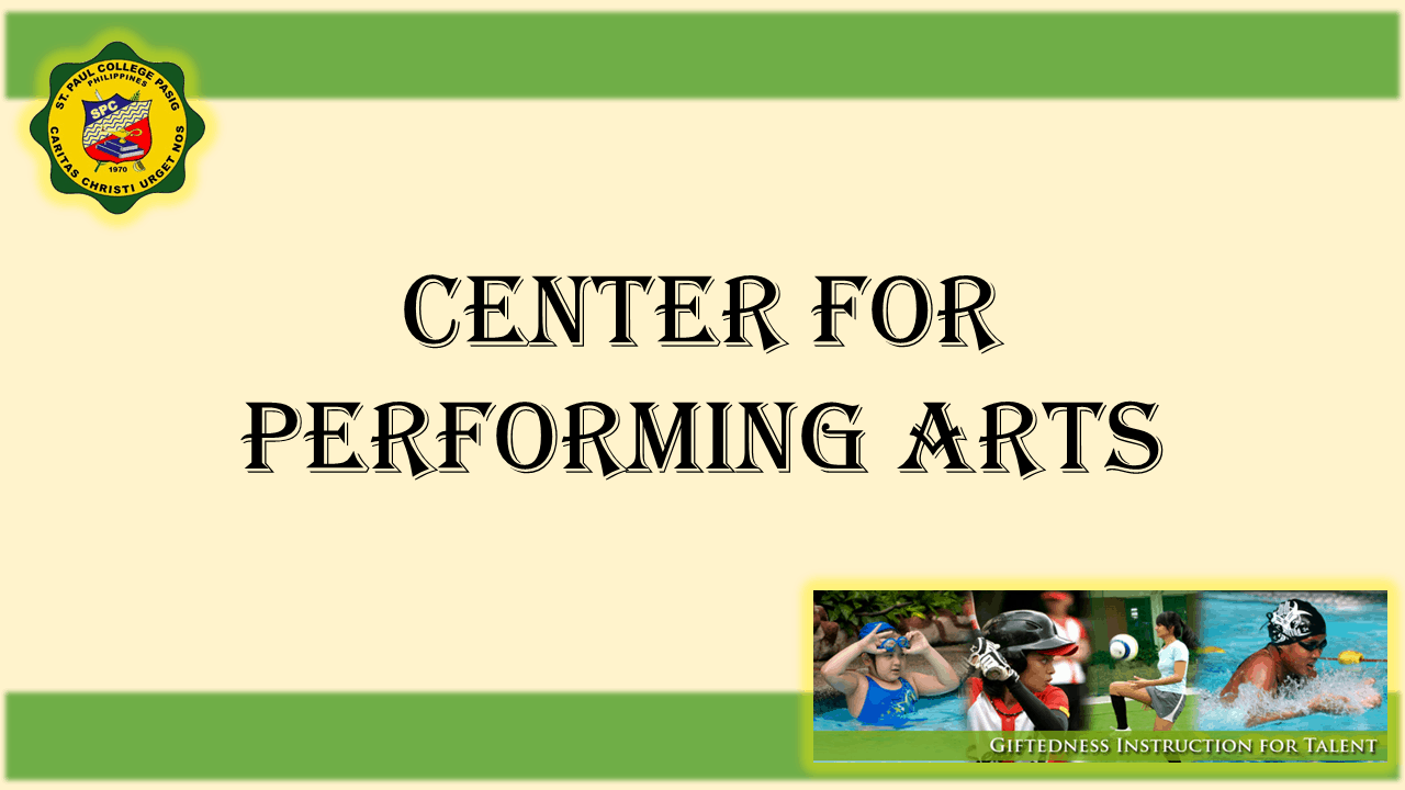 1 TITLE PAGE CENTER FOR PERFORMING ARTS