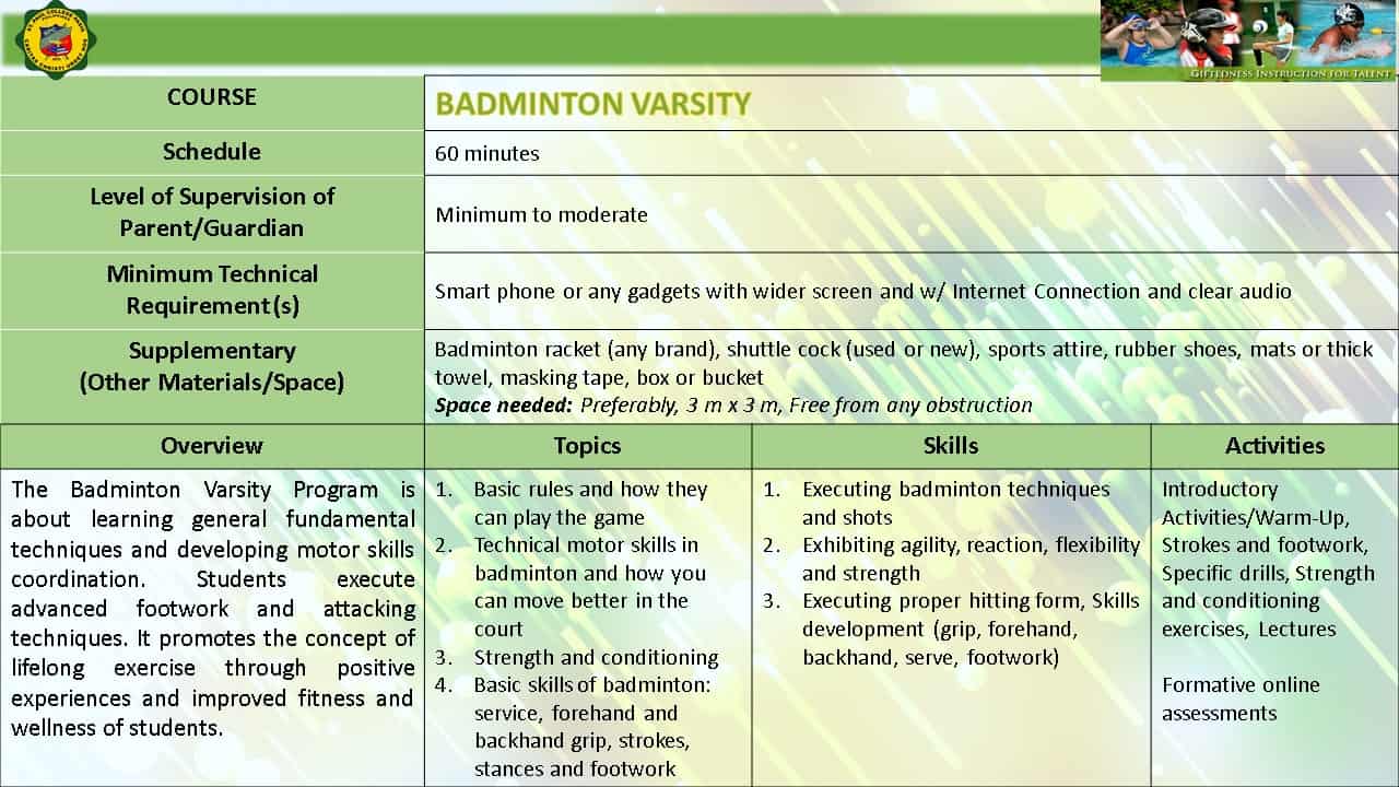 BADMINTON VARSITY EMERGING