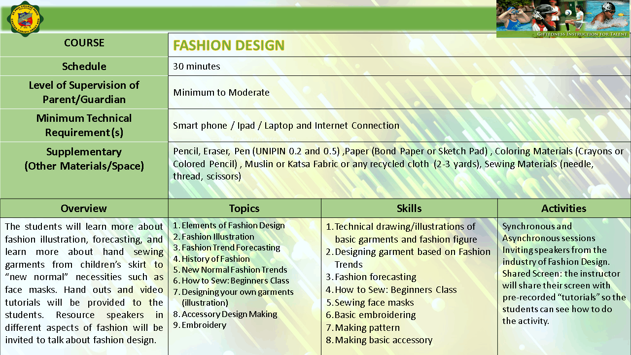 FASHION DESIGN EMERGING