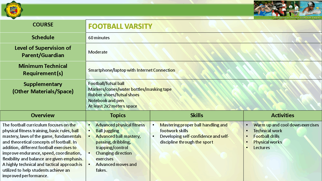 FOOTBALL VARSITY