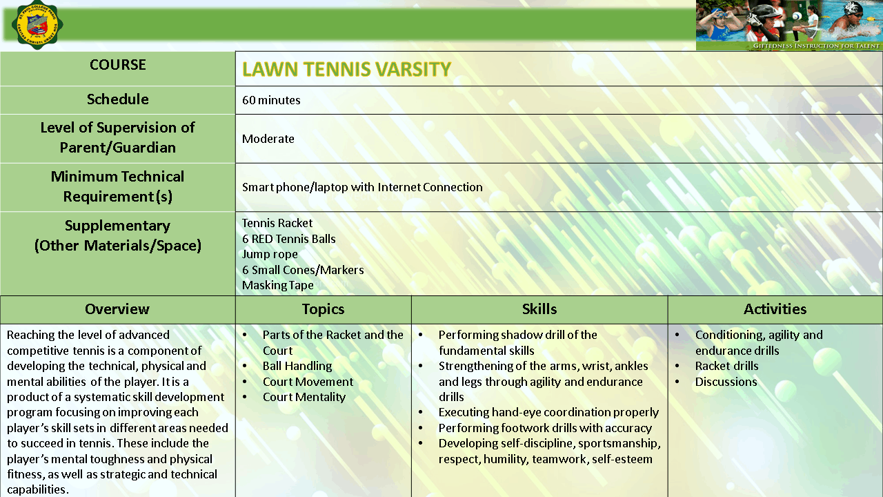 LAWN TENNIS VARSITY